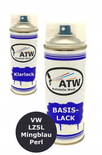 Autolack für VW LZ5L Mingblau Perl+400ml Klarlack Set